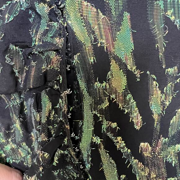 House of Harlow 1960 X Revolve Alvaro Metallic Wrap Dress Women's L Party - Picture 4 of 9